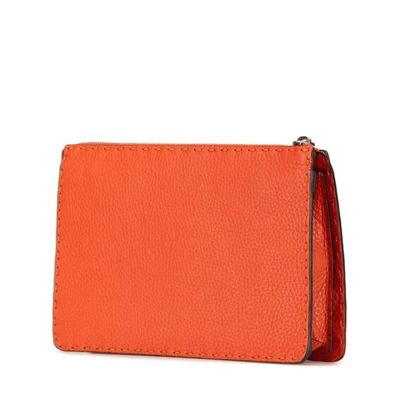 FENDI Orange Leather Clutch Bag - Picture 2 of 10